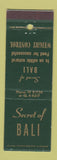 Matchbook Cover - Secret of Bali Weight Control Sacramento CA