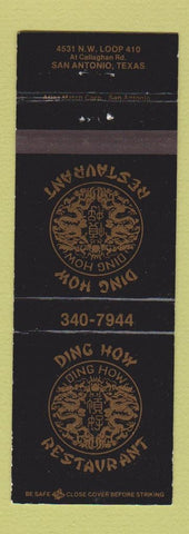 Matchbook Cover - Ding How Chinese Restaurant San Antonio TX