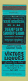 Matchbook Cover - Victors Liquors Barrington NJ