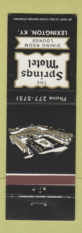 Matchbook Cover - Springs Motel Lexington NY