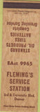 Matchbook Cover - Flemings service oil gas Denver CO Standard