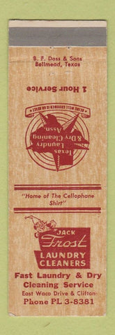 Matchbook Cover - Jack Frost Laundry Cleaners Waco? TX