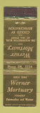 Matchbook Cover - Werner Mortuary