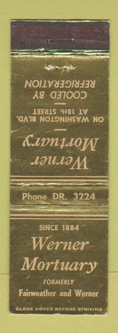 Matchbook Cover - Werner Mortuary