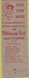 Matchbook Cover - Pieh's Produce Pillsbury Feed Sleepy Eye MN WORN