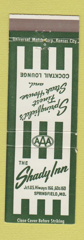 Matchbook Cover - The Shady Inn Springfield MO