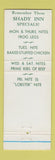Matchbook Cover - The Shady Inn Springfield MO