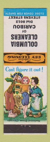 Matchbook Cover - Columbia Claners Caribou ME? Hillbilly