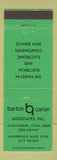 Matchbook Cover Barton Caron Associates Electrical Auburndale MA Glastonbury CT