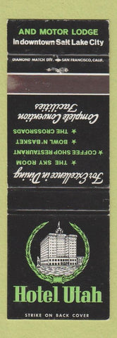 Matchbook Cover - Hotel Utah Salt Lake City UT WEAR