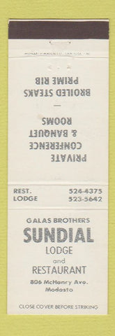 Matchbook Cover - Sundial Lodge Restaurant Modesto CA