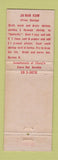 Matchbook Cover - Chung's Chinese Restaurant Fairview Park OH