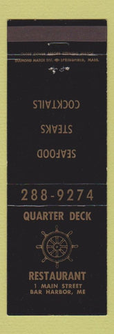 Matchbook Cover - Quarter Deck Restaurant Bar Harbor ME