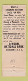 Matchbook Cover - Central National Bank Carthage MO