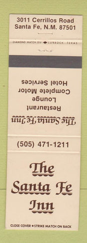 Matchbook Cover - The Santa Fe Inn Restaurant Hotel Santa Fe NM