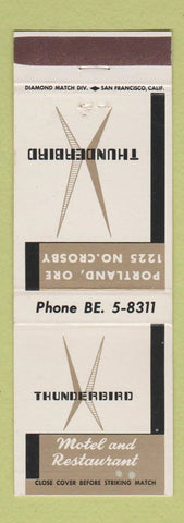 Matchbook Cover - Thunderbird Motel Restaurant Portland OR