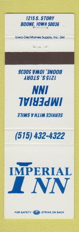Matchbook Cover - Imperial Inn Boone IA