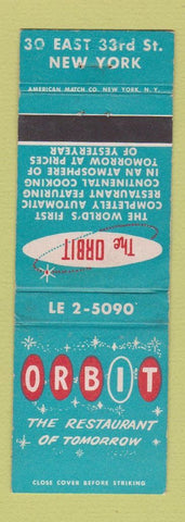 Matchbook Cover - Orbit Restaurant New York City WEAR