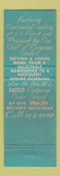 Matchbook Cover - Orbit Restaurant New York City WEAR