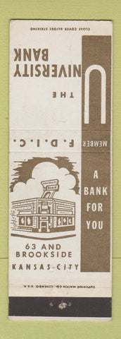 Matchbook Cover - University Bank Kansas City MO