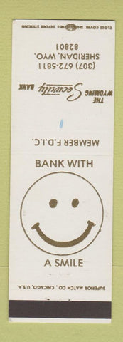 Matchbook Cover - Wyoming Security Bank Sheridan WY