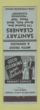 Matchbook Cover - Sanitary Cleaners Great Falls MT