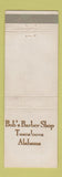 Matchbook Cover - Bob's Barber Shop Tuscaloosa AL WEAR