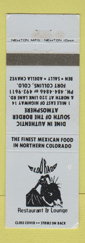 Matchbook Cover - Eldorado Mexican Restaurant Fort Collins Colorado WEAR