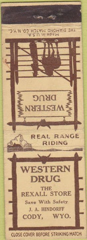 Matchbook Cover - Western Drug Cody WY