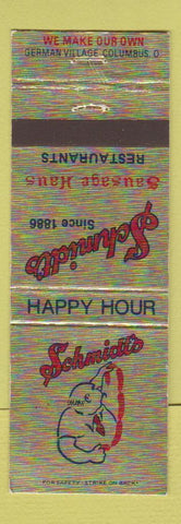 Matchbook Cover - Schmidt's Restaurants Sausage Haus Columbus OH