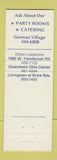 Matchbook Cover - Schmidt's Restaurants Sausage Haus Columbus OH
