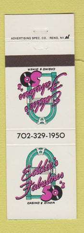 Matchbook Cover - Eddie's Fabulous 50's Casino Diner Reno NV
