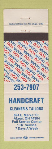 Matchbook Cover - Handcraft Cleaners Tailors Akron OH