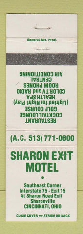 Matchbook Cover - Sharon Exit Motel Cincinnati OH