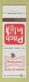 Matchbook Cover - Budweiser Beer Recycle