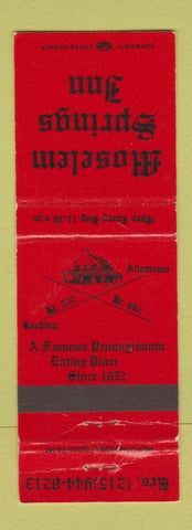 Matchbook Cover - Moselem Springs Inn PA