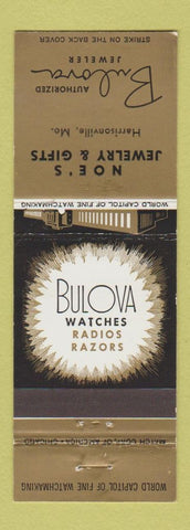 Matchbook Cover - Bulova Watches Noe's Harrisonville MO