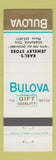 Matchbook Cover - Bulova Watches Karl's Jewelry Middlefield OH