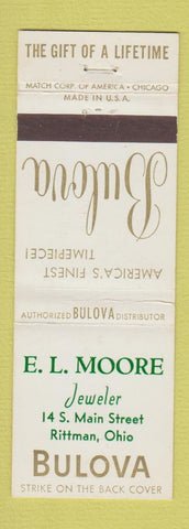 Matchbook Cover - Bulova Watches EL Moore Rittman OH