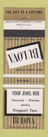 Matchbook Cover - Bulova Watches Jewel Box Kingsport TN