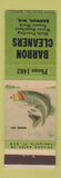 Matchbook Cover - Barron Cleaners WI low phone #
