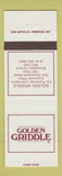 Matchbook Cover - Golden Griddle Willowdale ON