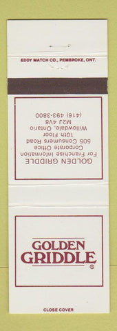 Matchbook Cover - Golden Griddle Willowdale ON