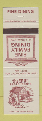 Matchbook Cover - Mill Restaurants Don Mills Toronto ON Etobicoke