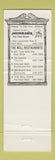 Matchbook Cover - Mill Restaurants Don Mills Toronto ON Etobicoke