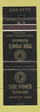 Matchbook Cover - The Pon's Restaurant Turtleford SK Paynton WEAR