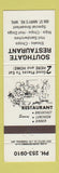 Matchbook Cover - Southgate Restaurant Winnipeg MB