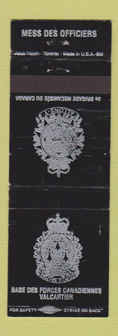 Matchbook Cover - Base Des Forces Canadain Valcarter QC? WEAR