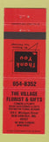 Matchbook Cover - Village Florist Gifts New Carlisle IN