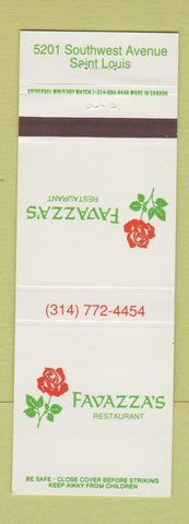 Matchbook Cover - Favazza's Restaurant St Louis MO